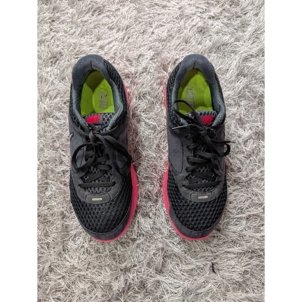 Nike Womens Lunarfly 2 Running Shoes Black Pink 452418-006 Size 9.5